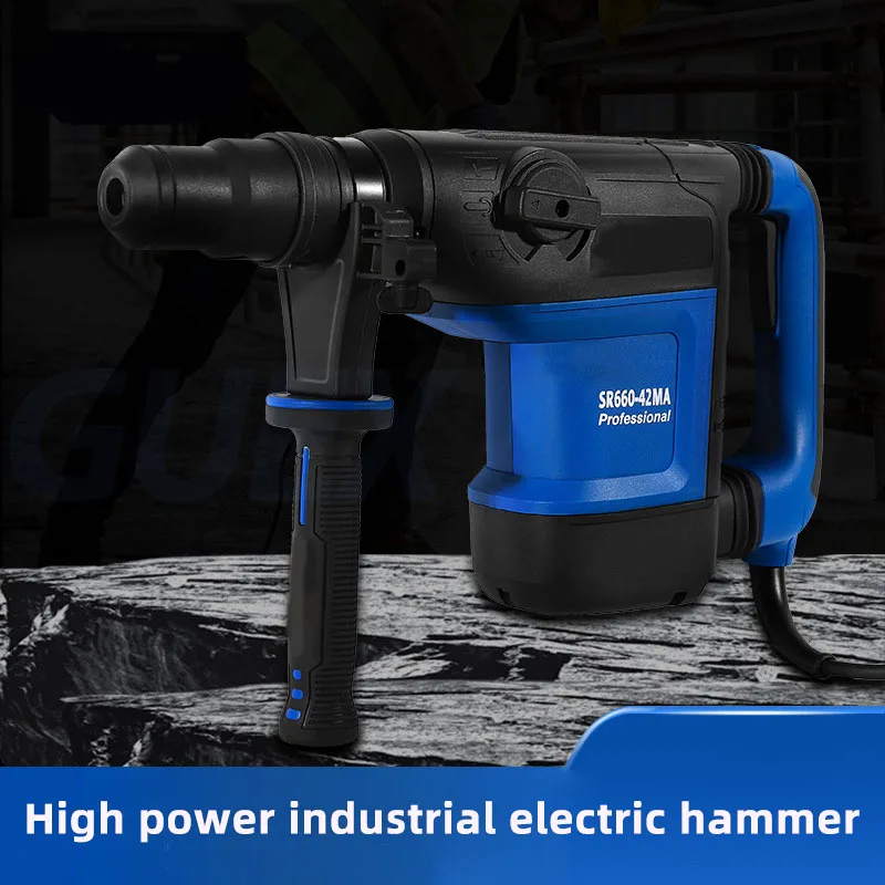 1200W Household Electric Hammer Small Dual Purpose Hammer Drill For Chiseling Concrete 220V Handheld Electric Pickaxe Tool