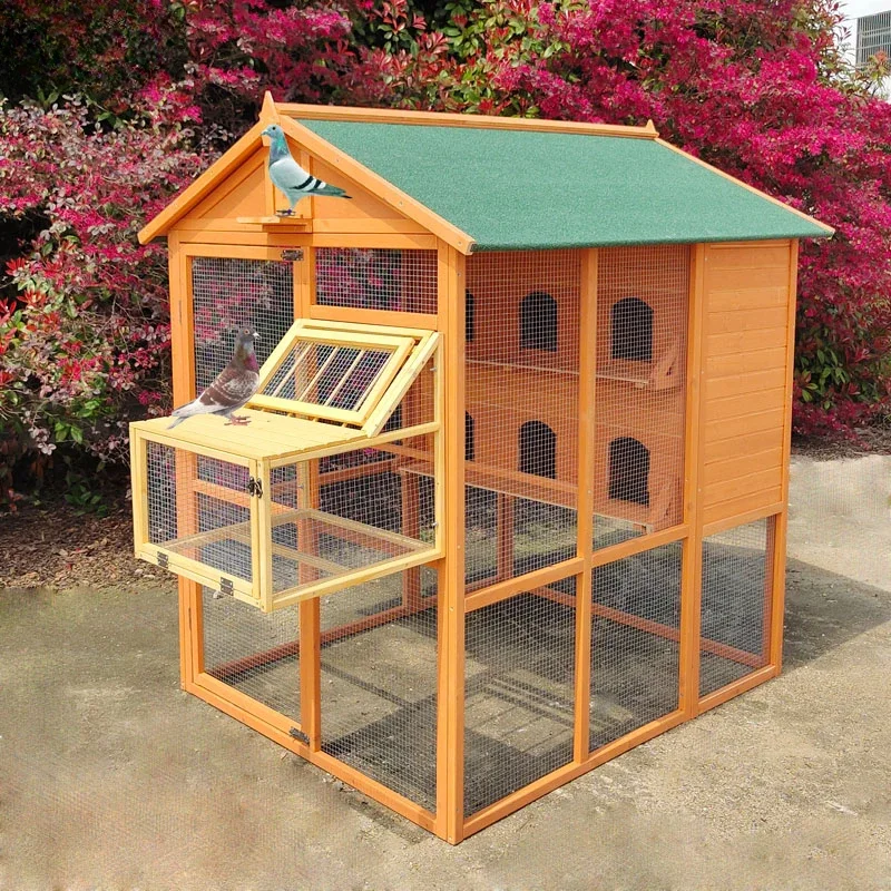 Outdoor pigeon cage dovecote house shed bird cage meat pigeon racing pigeon pairing wooden rainproof and sunscreen