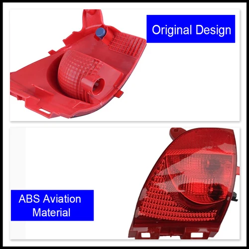 Imagen 2 del producto 2x para Peugeot 2008 A94 2013 ~ 2019 Reflector de freno de parachoques trasero luz de advertencia lámpara antiniebla luz trasera de conducción lente roja accesorios de coche
