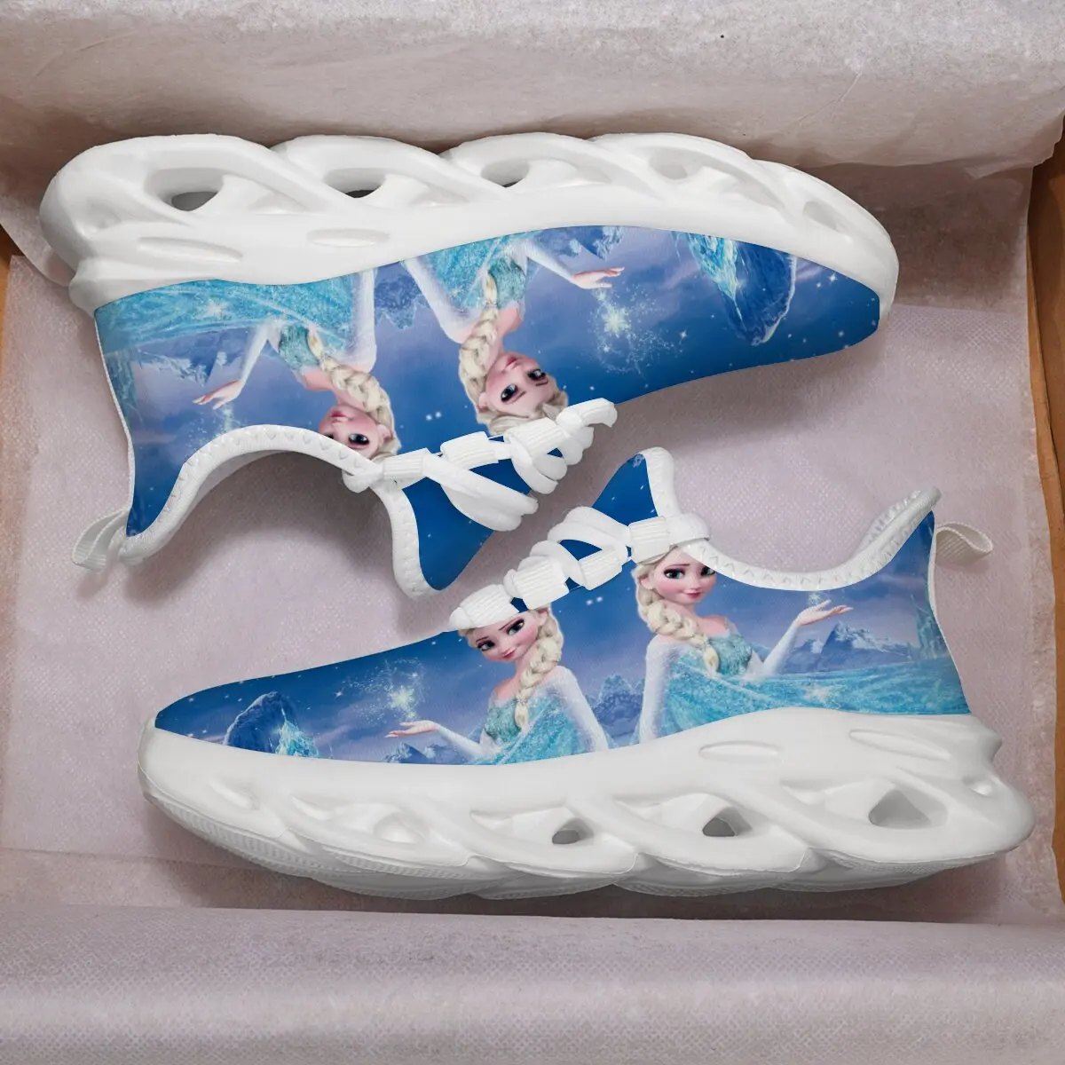 Enfants Elsa imprimer léger respirant sport baskets respirant enfants chaussures pour fille sport course Zapatos Minnie Mouse Niña