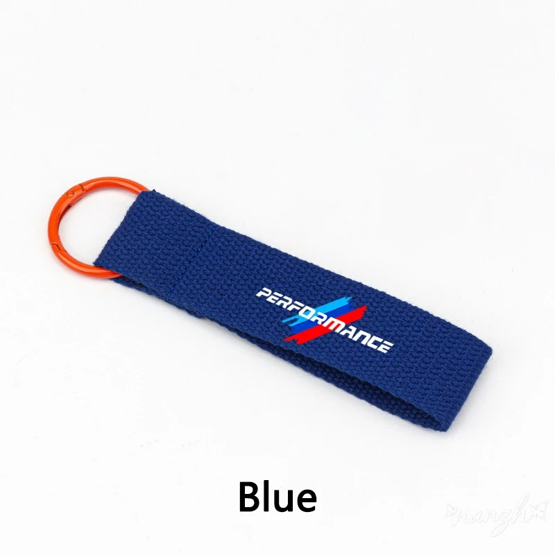 For BMW Performance X1 X3 X4 X5 E46 E90 F20 E60 E39 F10 M1 M2 M3 M5 M6 E87 Canvas Car Keychain Key Rings Lanyard Key Chain view 5