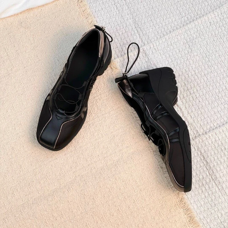 Thick-soled, Stiletto Heel, Square Toe, Slimming, Versatile, Comfortable, Anti-slip, Breathable, Casual Women's Single Shoes
