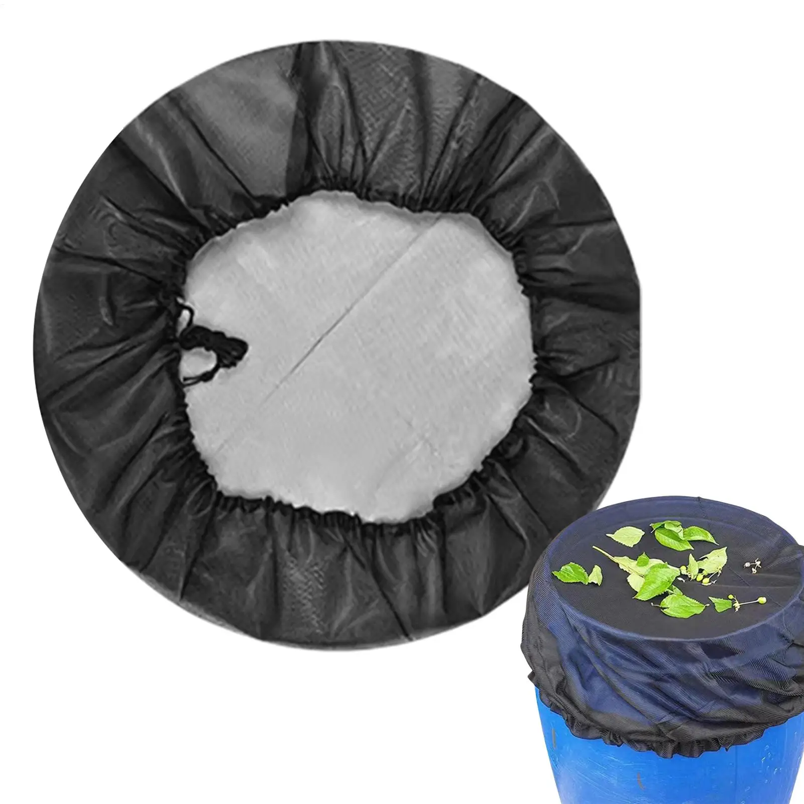 Rain Barrels Screen Water Bucket Covers Screen Water Bucket Covers Net with Drawstring to Leaves and Debris Out Rain Collection