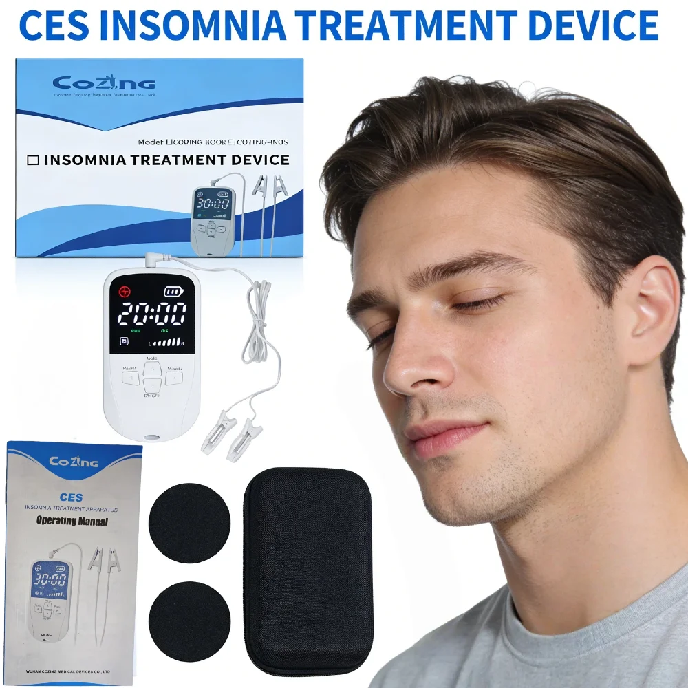 Vagus Nerve Stimulator Ear Clip VNS, Rechargeable Brain Relaxation Device for Insomnia Treatment Sleep Aid Anxiety Stress
