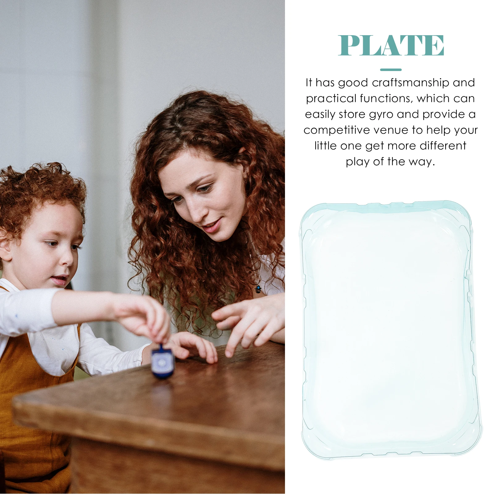 Gyro Duel Disk Train Ground Plate Square Board Training Rectangular Tray Portable Supply Rectangle