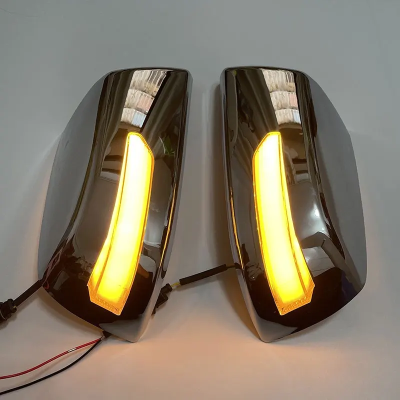 1 Pair Car Front Rear view Mirror Shell Cover With LED Light Signal Lamp For Toyota Tundra Sequoia 2007-2020