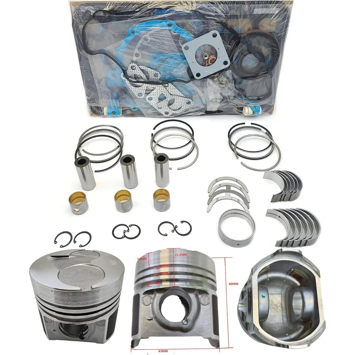 D1503 Engine Overhaul Rebuild Kit FOR Kubota D1503 Engine Tractor L2900 L3000 L3010 L3130 Excavator KX91-3 U35 Loader R420 R420S