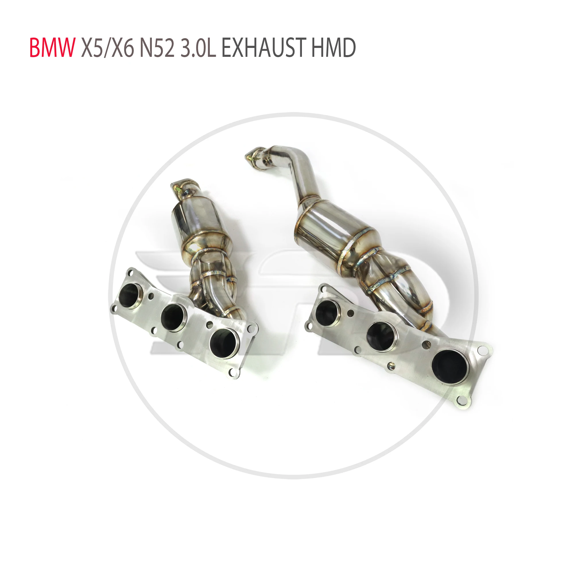 HMD Exhaust System High Flow Performance Downpipe Manifold for BMW X5 X6 E70 E71 N52 3.0L Catalytic Converter Headers