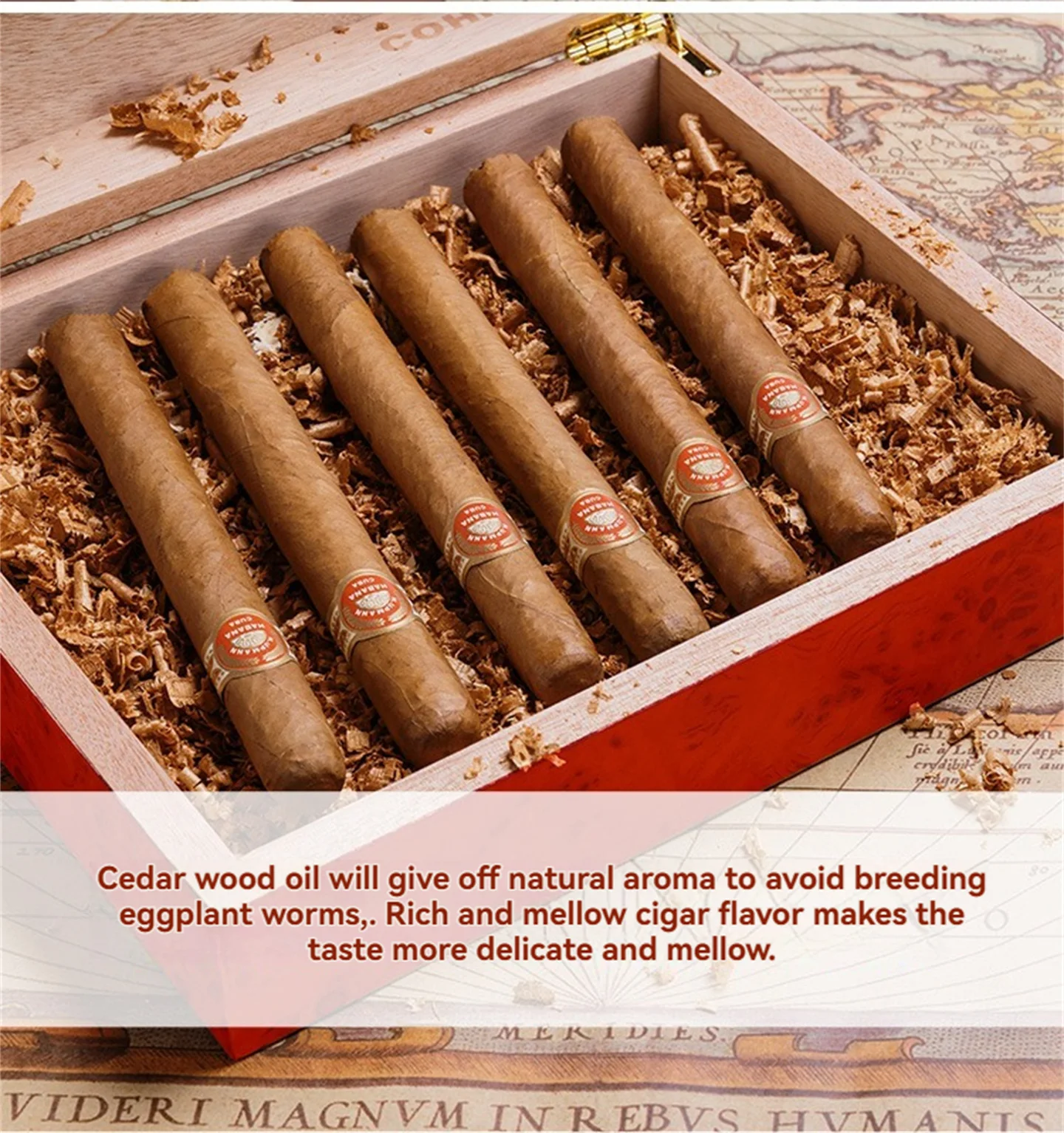 Spanish Cedar Wood Shavings 50g/Pack For Cigar Humidor Accessories - Natural Humidification Refill, Cigar Box Aromatherapy Chips
