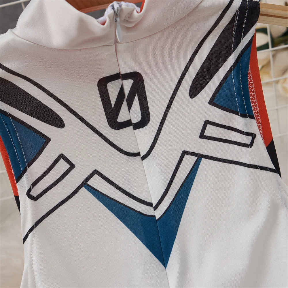 أفرول بدون أكمام بنصف ياقة عالية مطبوع عليها رسوم كرتونية ، ملابس داخلية بقصة ضيقة ، أفرول ضيق ، بيجامة ، بدلات رياضية لطيفة ، موضة جميلة #4