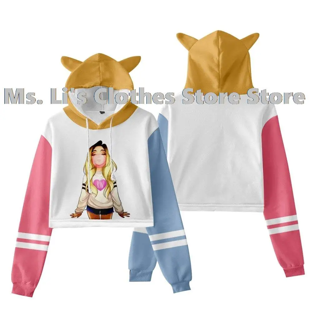 

New Cute Arrivals Rebekah Wing Merch Beki Women Hoodies Teens Girls Crop Tops Female Short Pullover Girl Tops All-match