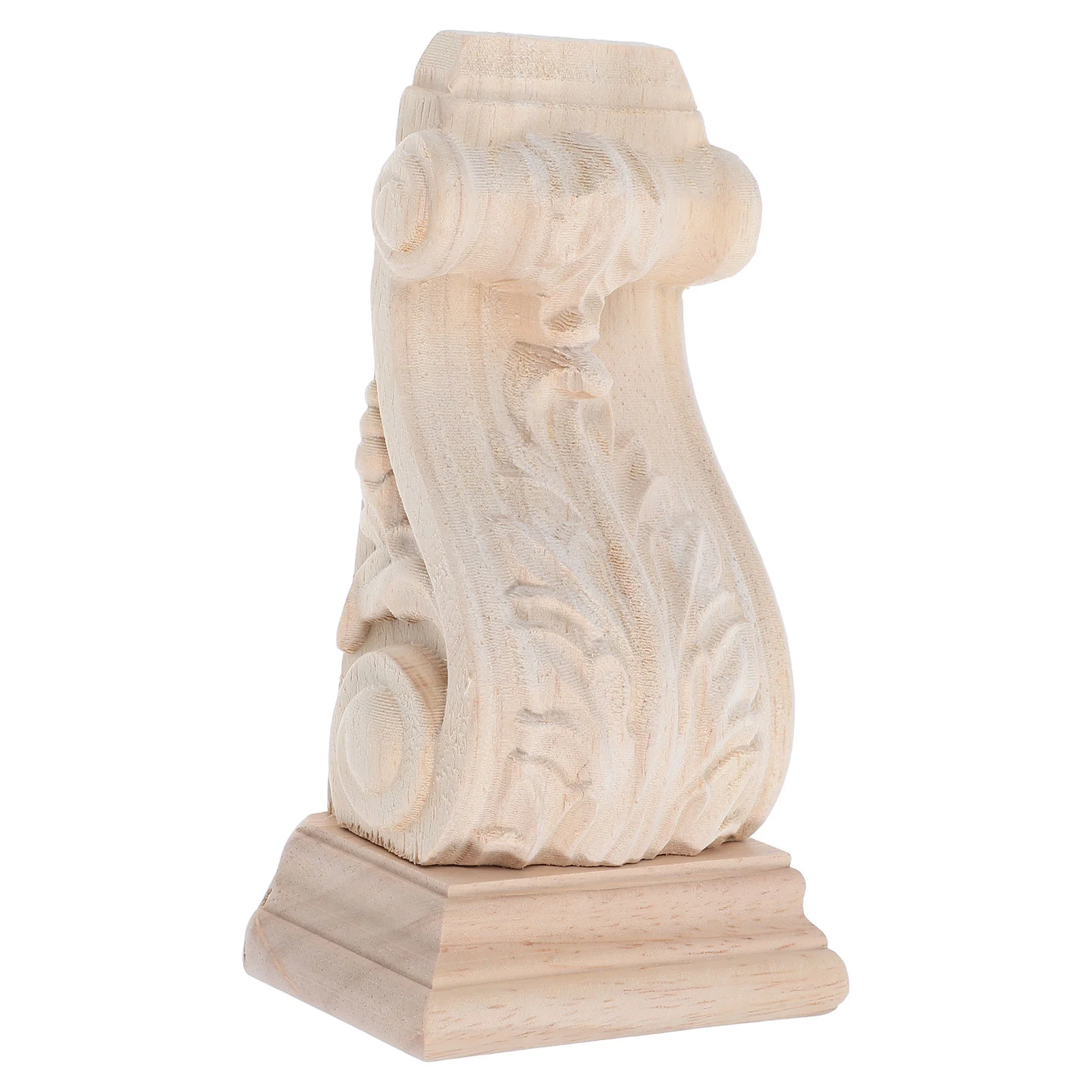 

Carved Wooden Corbel Shelf Bracket 8x15x5cm Decorative Roman Column Simple Design Home Decor Sturdy Smooth