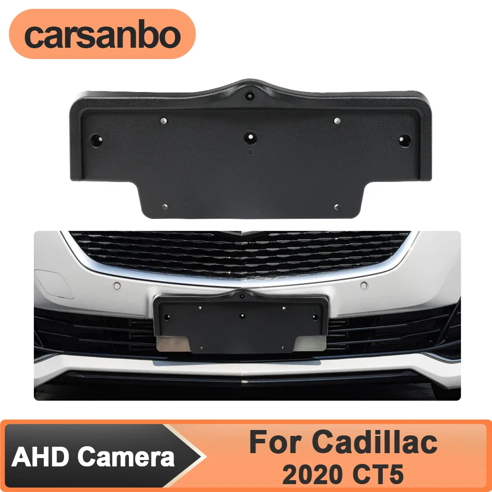 

Carsanbo AHD Car Front View Camera for Cadillac 2020 CT5 Night Vision IP68 Waterproof Wide Angle 150° Parking Monitoring System