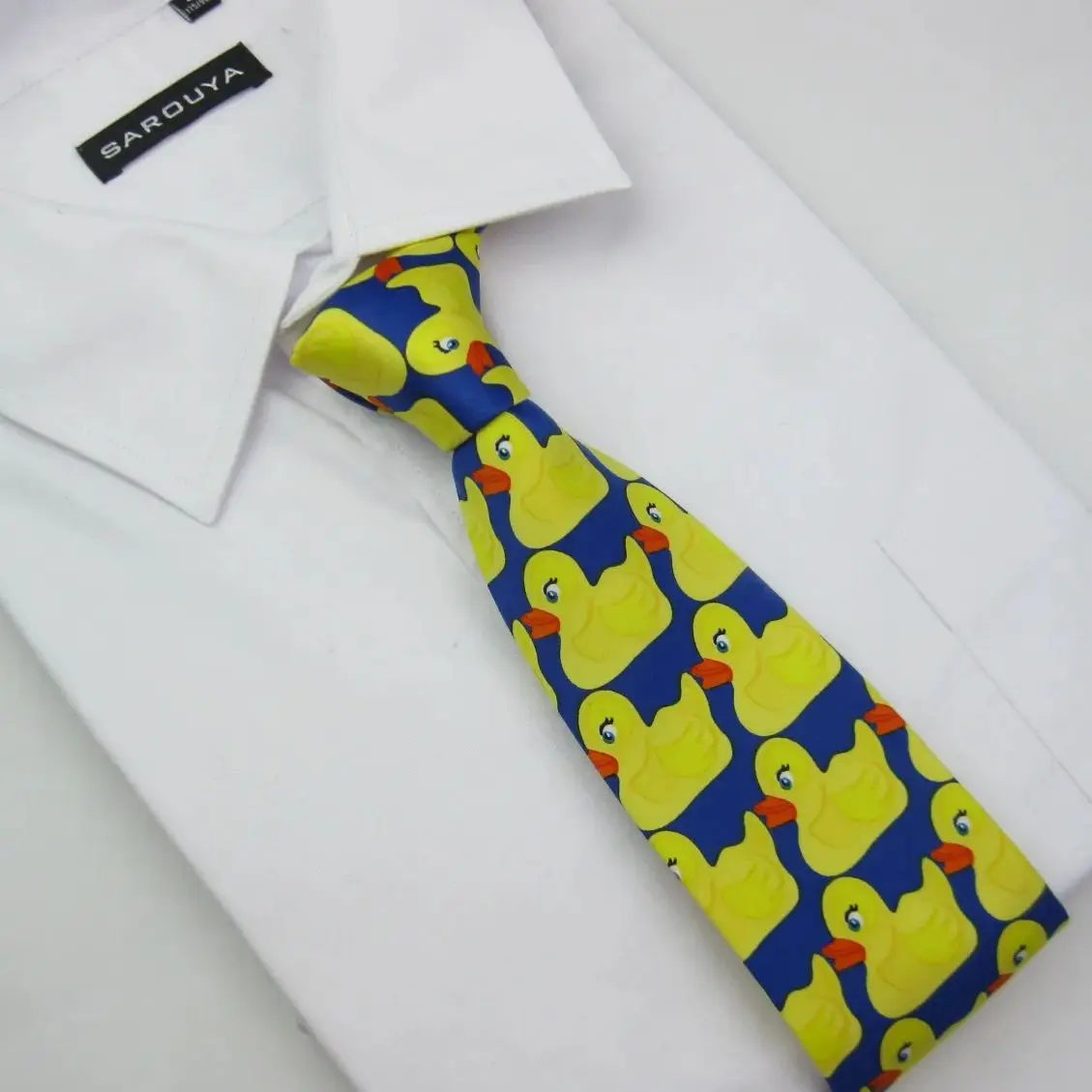 2024 Hot Fashion  New Barney's Ducky Tie Yellow Rubber Duck Necktie Ties