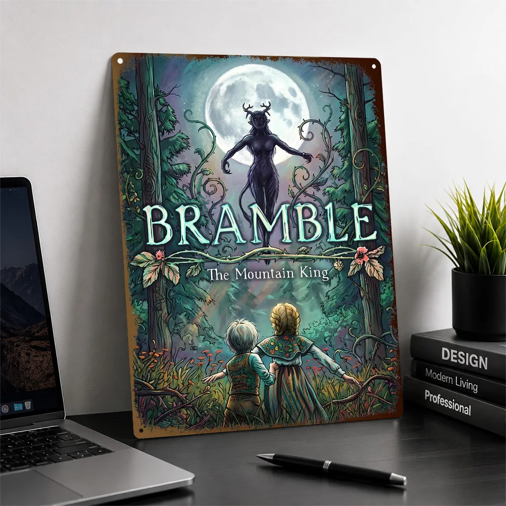 Bramble The Mountain King Forest Children Aluminum Poster Personalized Metal Sign Dark Realm Style Wall Art Enhances Game Room