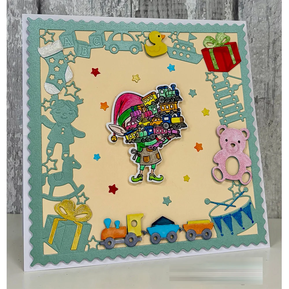 Santa's Workshop Toys Die Set Metal Cutting Dies Clear Stamps DIY Handmade Scrapbooking Birthday Greeting Card Making 2026 New - view 3
