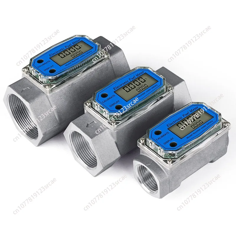 Precision Electronic Turbine Flowmeter Digital Display LCD Diesel Gasoline Methanol Flow Meter Liquid Water Metering