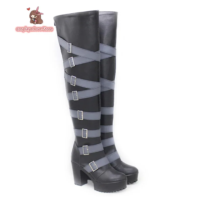 Anime Black Butler Undertaker Scarpe Cosplay Stivali Scarpe di Carnevale di Halloween