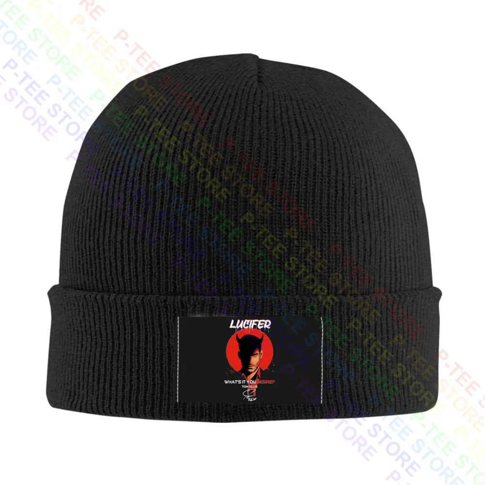 

Lucifer Whats It You Desire Lucifer Morningstar Tom Ellis Baseball Cap Snapback Caps Knitted Bucket Hat