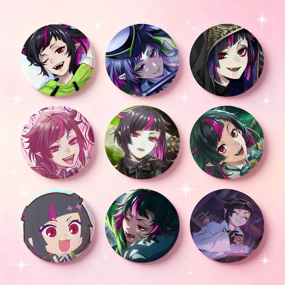 Anime-Spiel TWST Lilia Vanrouge Abzeichen 25 32 44 58 75 mm Runde Cosplay-Pins Taschendekoration Fans Sammlerstücke Freunde Geschenke Brosche Souvenir