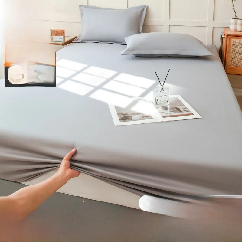 

Waterproof Breathable Fleece Bedding Three-Piece Set Urine Proof Bed Canopy Mattress Protector Sheet And Pillowcase by