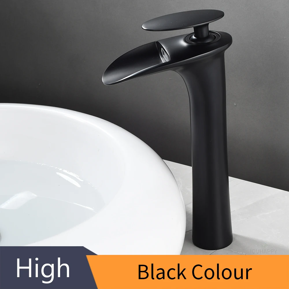

Waterfall Basin Faucet Desk Mounted Cold and Hot Hand Washbasin Faucet Single Handle Home Basin Mixer Tap Bathroom Water Tap