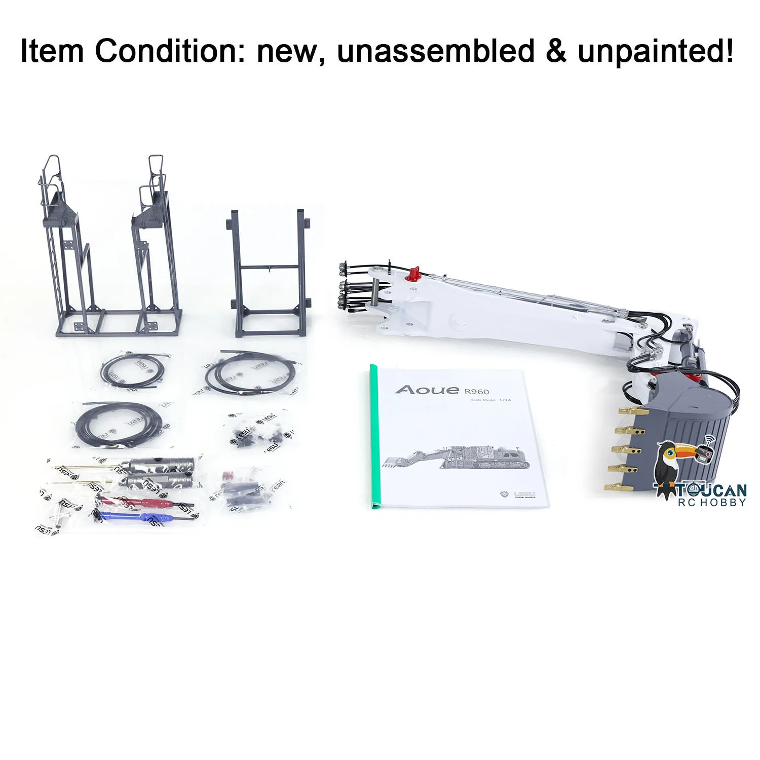 هدية LESU معدن 1/14 R960 KIT RC حفارة هيدروليكية كاملة لتقوم بها بنفسك حفار الذراع آلات راديو التحكم الشاحنات حفار سيارات ألعاب المركبات