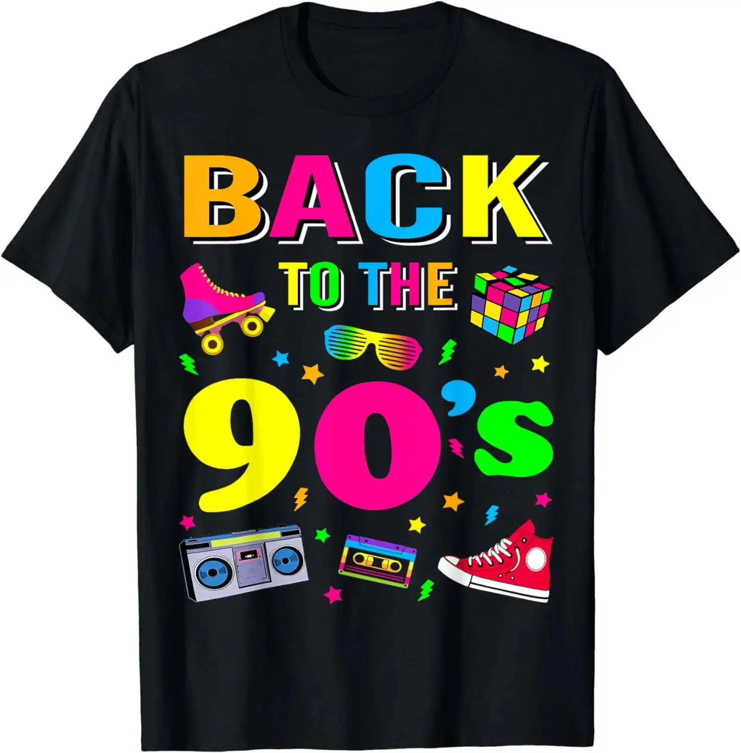 Men's Women's Kids Vintage Retro Back To 90's Graphic Design T-Shirt  Streetwear  Camisetas  Graphic T Shirts