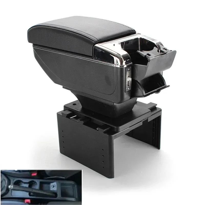 

NEW For Seat Ibiza del armrest box armrest box central Store content box with cup holder ashtray Generic model with USB Charging