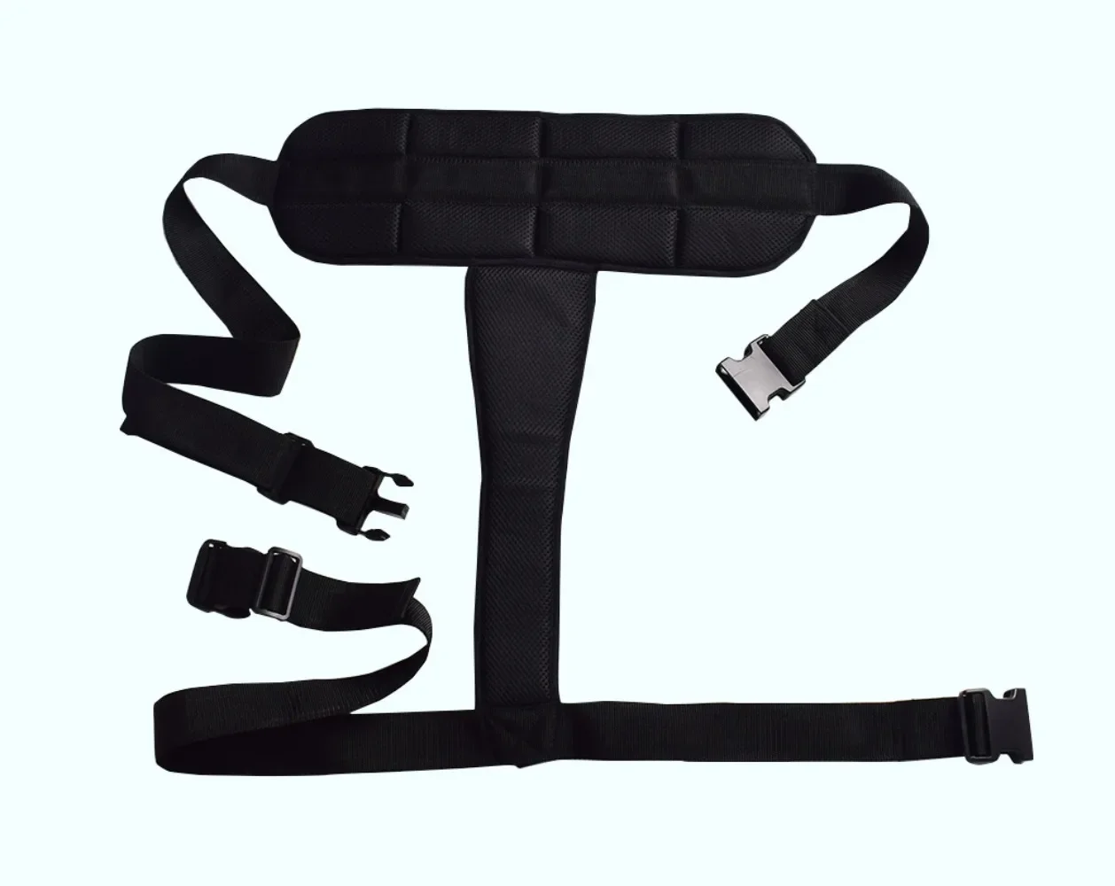 New Wheelchair Protective Belts T-cushion Prevent Body Fall Wheelchair Safety Seat Patients Restraints Fixing  Breathable Straps