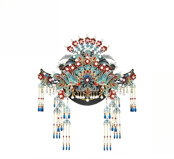 Phoenix Crown Metal Assembly Model 3D Three-dimensional Handmade DIY Refrigerator Sticker Material Package