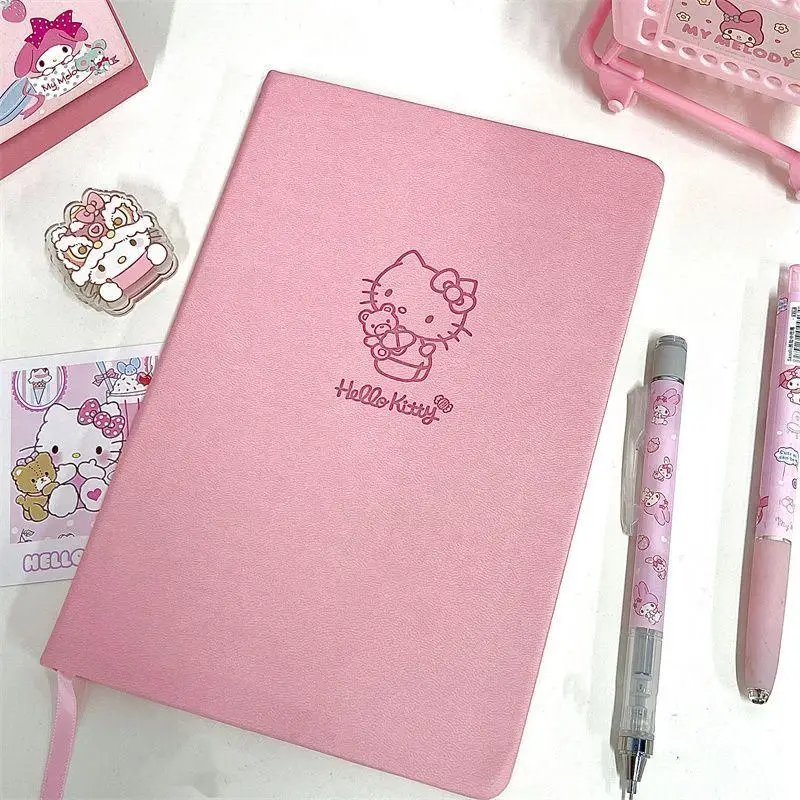 Kawaii Sanrio Hello Kitty Anime Notebook High Appearance Thickening Student Diary Book Simplicity Cute Cartoon Children Gifts