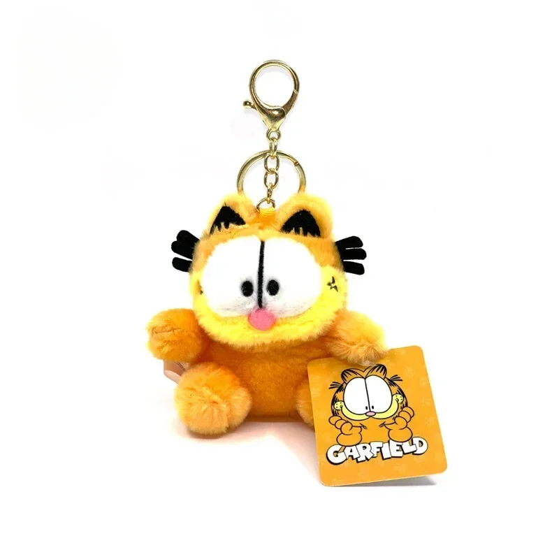 Hot 3pcs 11cm cute Garfield Plush Key Chain Cartoon Garfield Plush Toy Doll Keychain Prize Claw Handbag Pendant Kitten Pendant