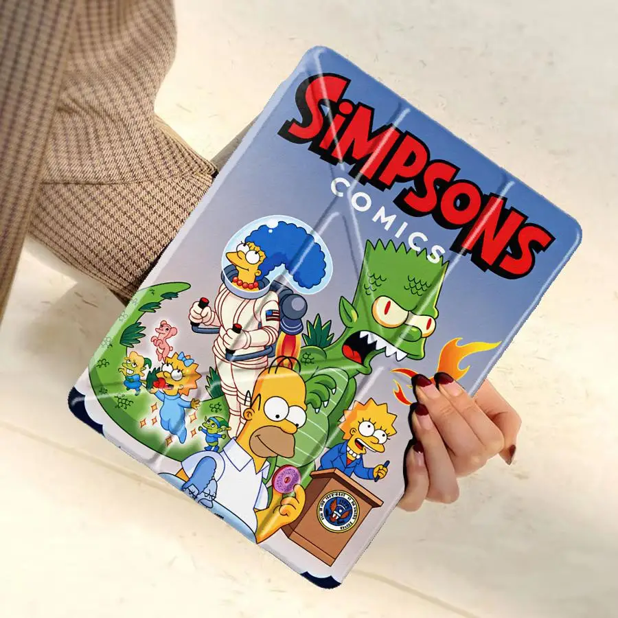 Funda Protectora para Tablet Simpsons Monster Bart Holder para iPad Pro 2025 Pro 11.ª 10.ª 9.ª 8.ª 7.ª Generación 12.9 Pulgadas Air 4 5 M3 M2 M4 11 Pulgadas Mini