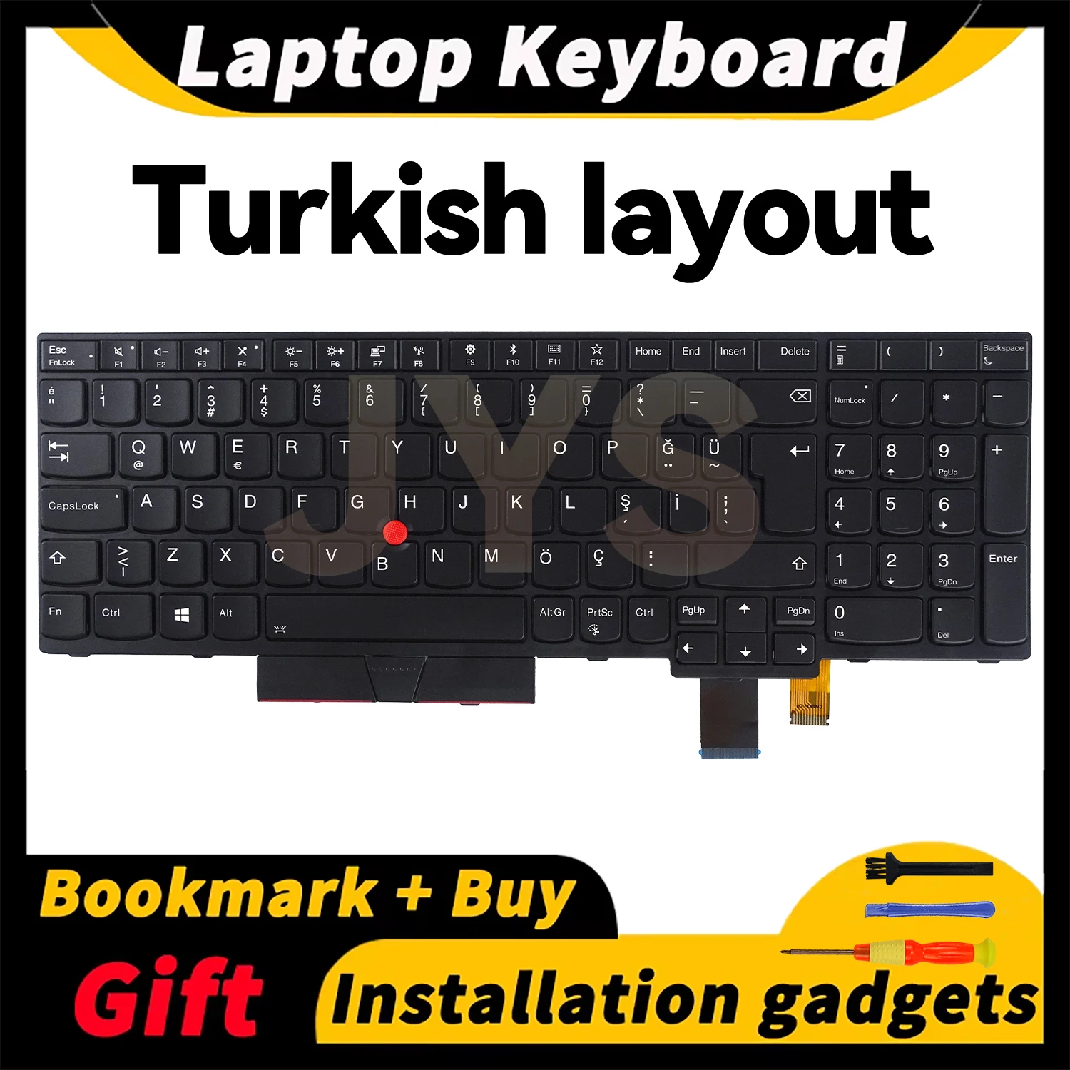 

Turkish layout For Lenovo ThinkPad T570/T580/P51S/P52S laptops replacement keyboard 01ER582 01ER541 SN20M07934 with backlit