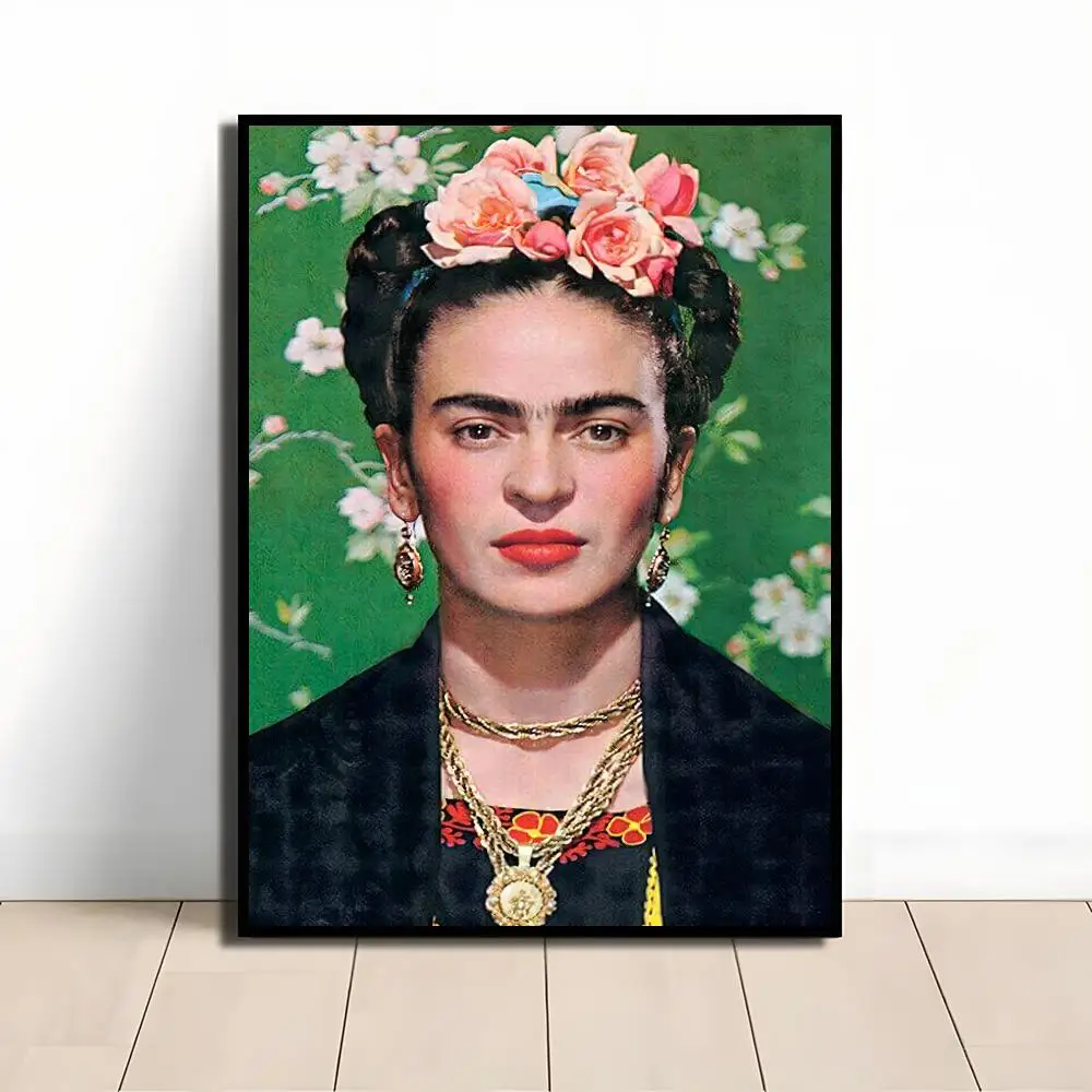 Vintage Artist F-Frida K-Kahlo Painting Calligraphy Paper Print Home Living Room Bedroom Entrance Bar Cafe Art Decorative Painti