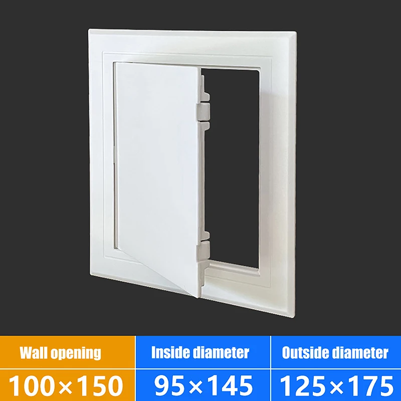 Porte d'accès en PVC blanc universelle, type poussoir, trappe d'inspection murale ou de plafond en p