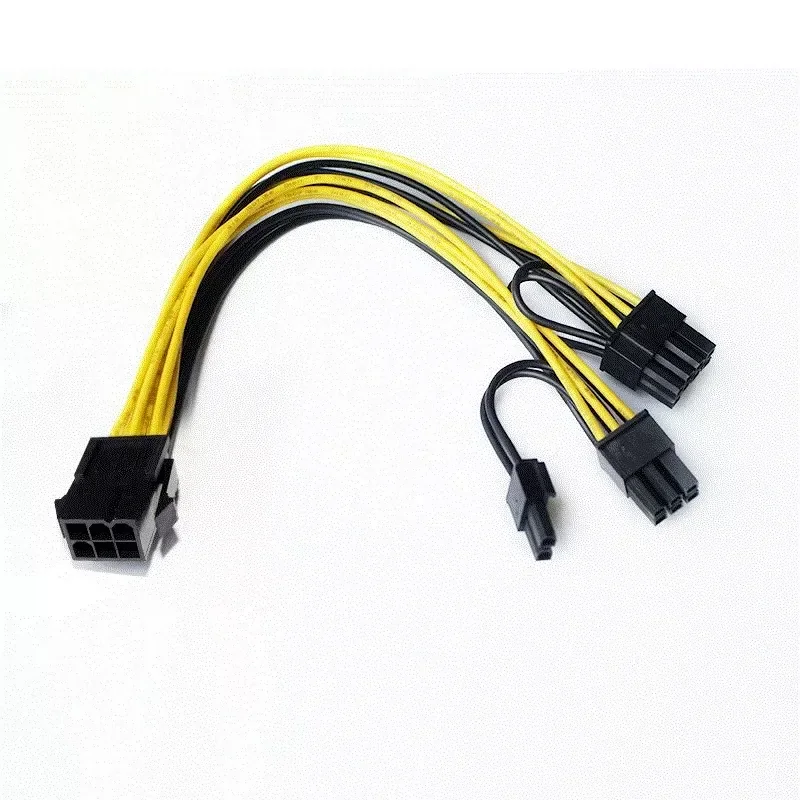 for Computer Graphics Card Power Cord Dual 4PIN to 6PIN 6P to Dual 8P 6P to 6+2 Graphics Card Cable GPU 6P to 8Pin Adapter