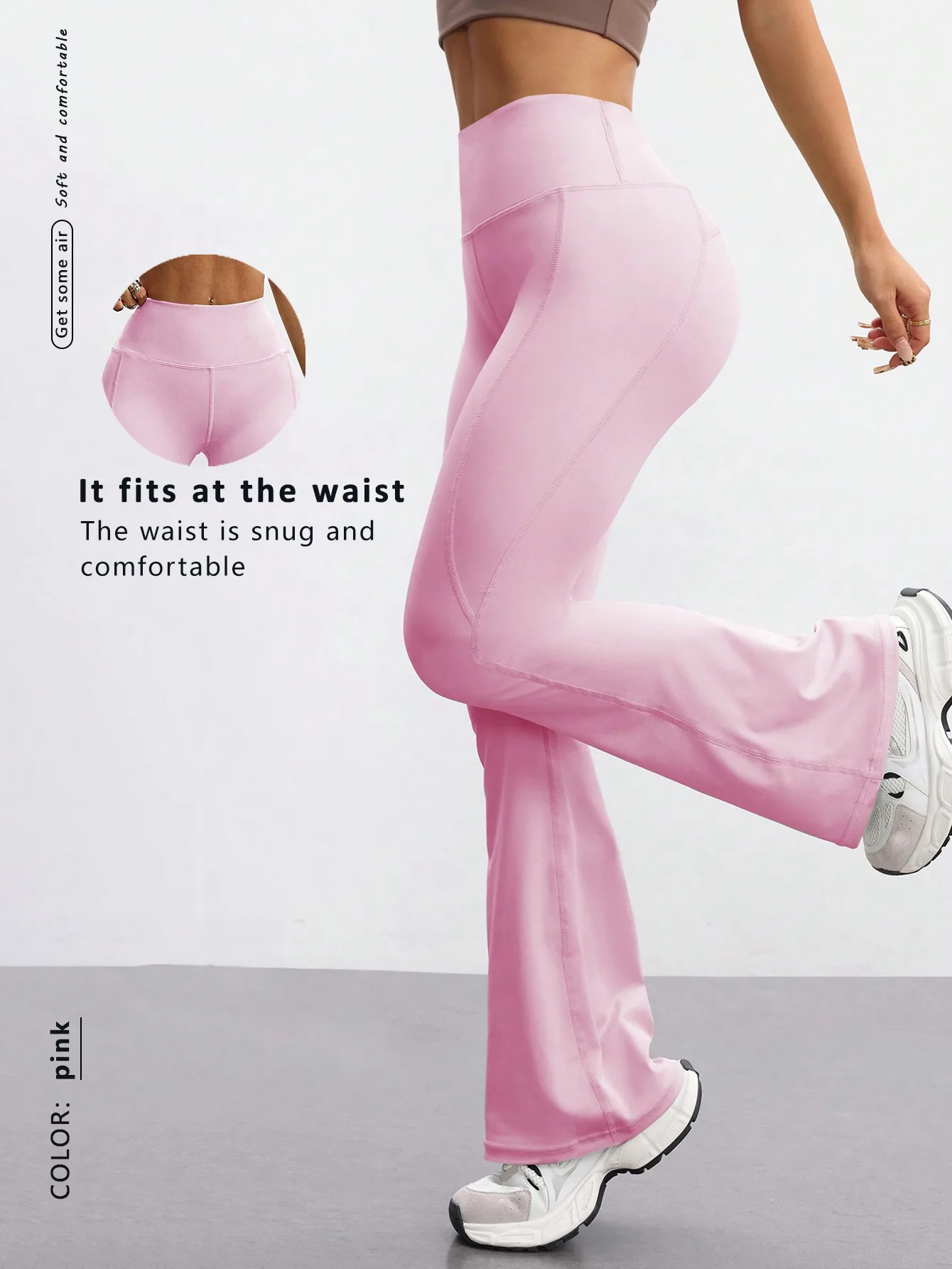 High-Waist Flare Pants Fitness Yoga Leggings Wide Leg Comfortable Snug Waist