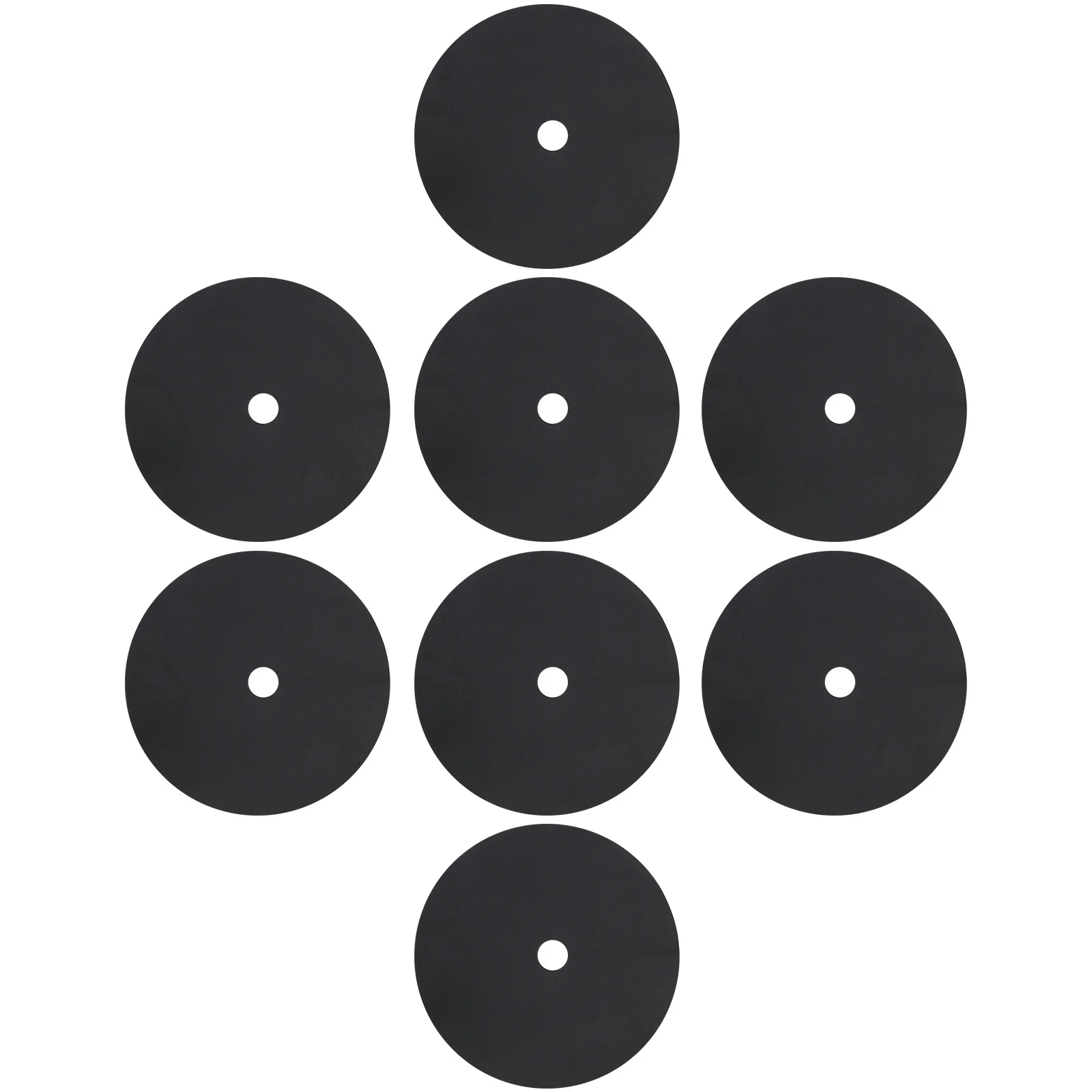 10 قطعة نسيج التحكم في الاعشاب أسود غير منسوج قماش إزالة الأعشاب الضارة للحديقة عالي التحمل 52 سنتيمتر القطر الداخلي 6 سنتيمتر للنباتات والأشجار والبستان #2