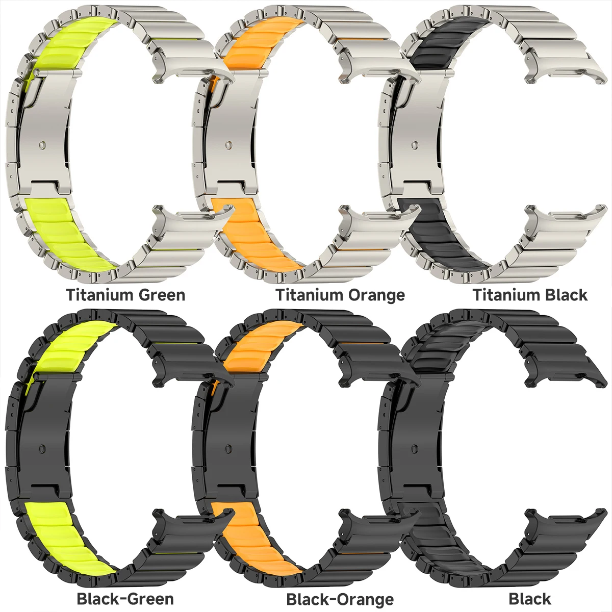 حزام مطاطي من التيتانيوم + لساعة سامسونج جالاكسي 8 44 مللي متر 40 مللي متر 8 كلاسيكي 46 مللي متر سوار معدني من السيليكون لسوار جالاكسي الترا 2025 47 مللي متر #5