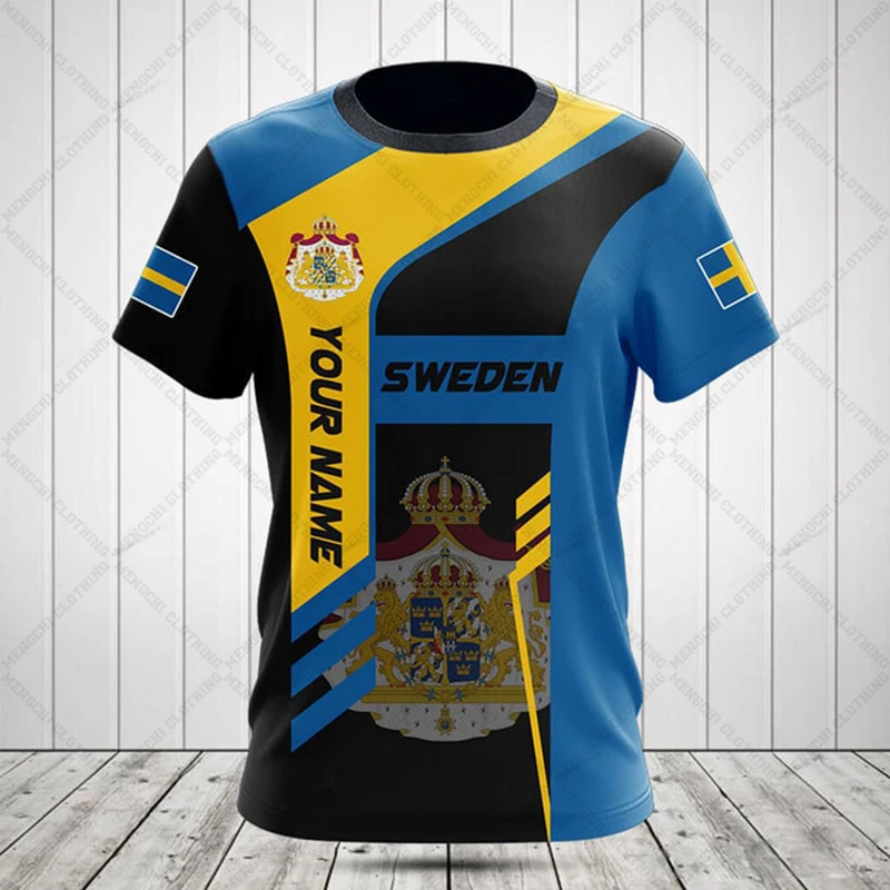 

Футболки на заказ в шведском стиле с эмблемой мотоциклистов, летние футболки большого размера унисекс, повседневные топы с коротким рукавом, спортивная одежда для взрослых и детей