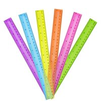 4pcs/Set Color Transparent Plastic Ruler Student Drawing Measuring Tool 30cm Long Ruler Suitable For School Office Stationery