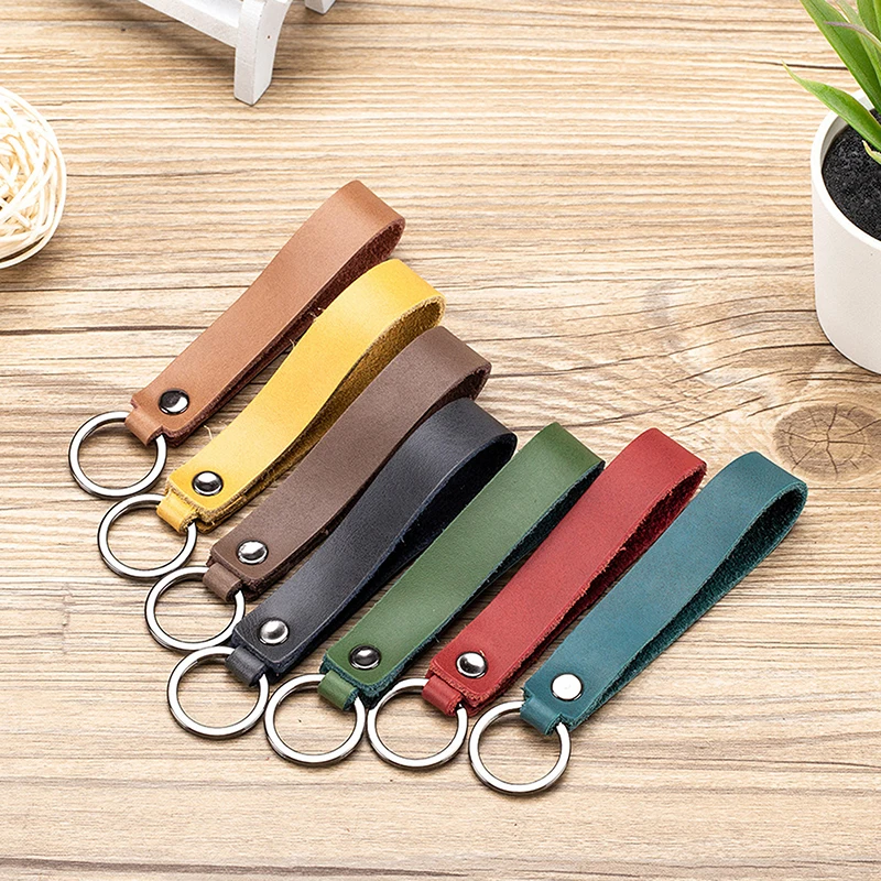 1PC Leather Keychain Business Gift Leather Key Chain Men Women Car Key Strap Waist Wallet KeyChains Keyrings USB Lanyard