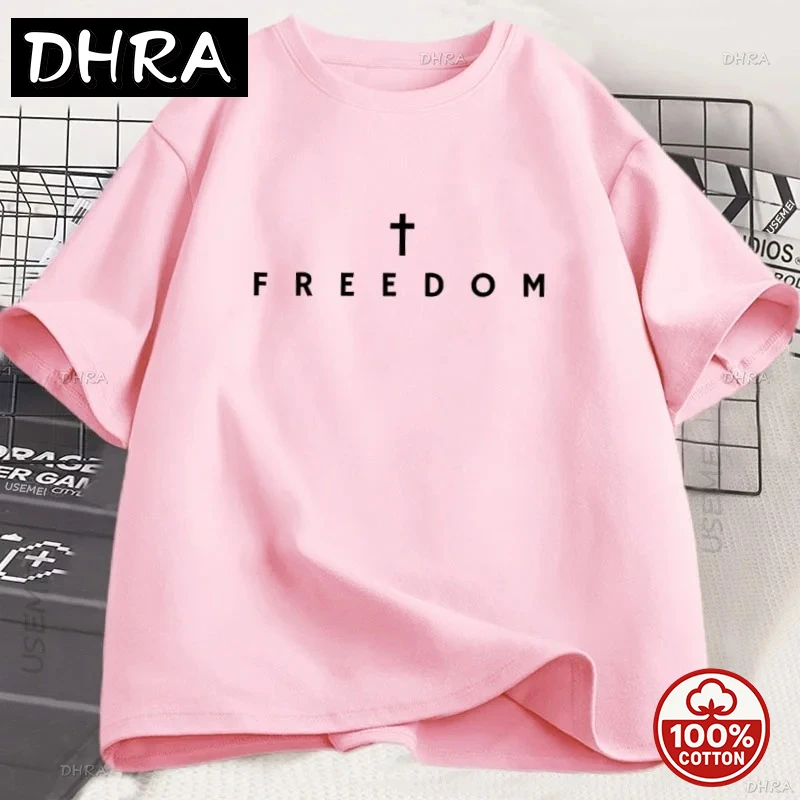 تي شيرت مجاني تي شيرت بسيط من القطن مريح غير للجنسين تي شيرت ملابس الشارع #3