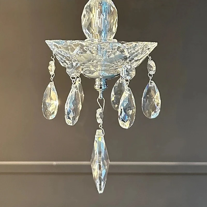European Villa Dining Room  K9 Crystal Chandelier Luxury Hotel Lobby Service Center Decorative Pendant Light