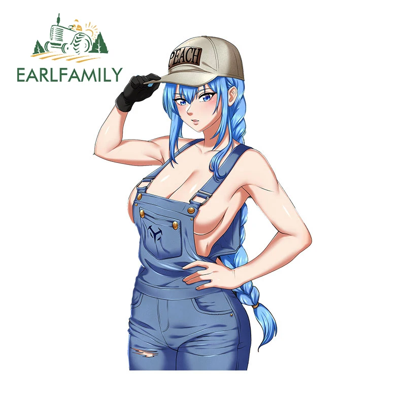 EARLFAMILY 13cm X 8.5cm for Esdeath Work Clothes Car Stickers Waterproof Personality Decals Fashionable Creative Car Styling