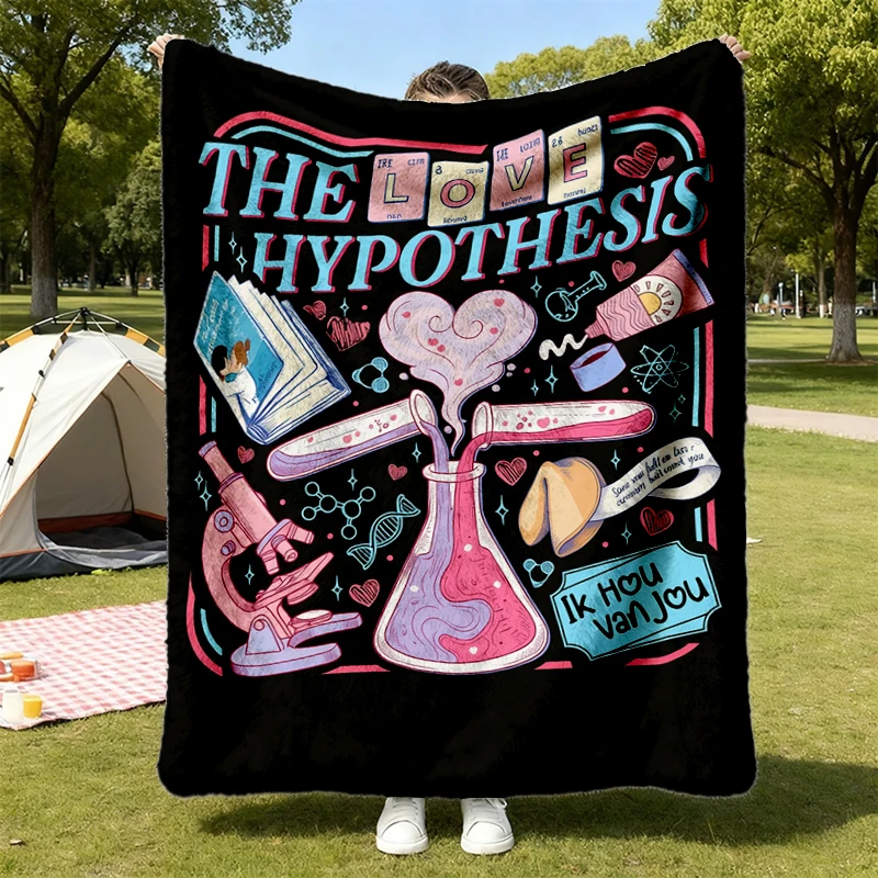 The Love Hypothesis Romance Book Warm Blanket, STEM Rom Com Book Soft Blanket, Ali Hazelwood Merch