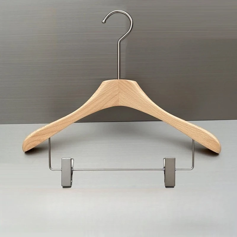 

10 шт. магазин одежды, специальная нескользящая бесшовная бытовая вешалка для одежды из цельного дерева, вешалка для брюк, вешалка для одежды