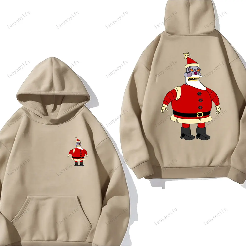 F-Futurama Retro Robot Print Hoodie Men Clothing Bender Geek Graphic Hoody Autumn Women Men Harajuku Casual Sweatshirt